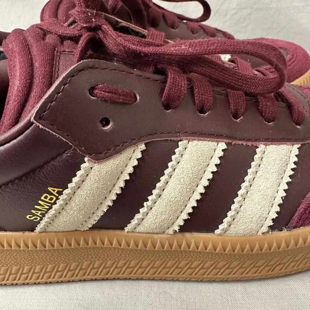 adidas Samba XLG‎ Athletic Shoe - Maroon/Wonder Beige/Gum Men's Size 8